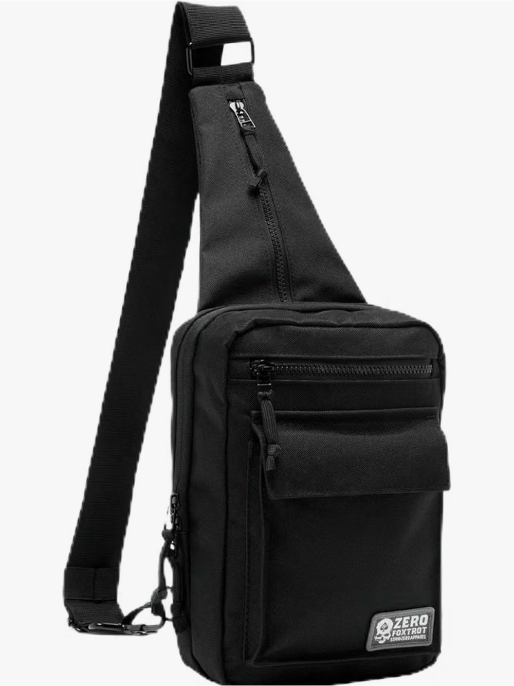 Zero Foxtrot Black Sling Belt Bag for Men